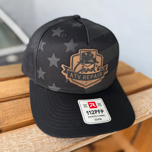 Black Stars & Stripes Chad’s ATV Repair 5 Panel Hat