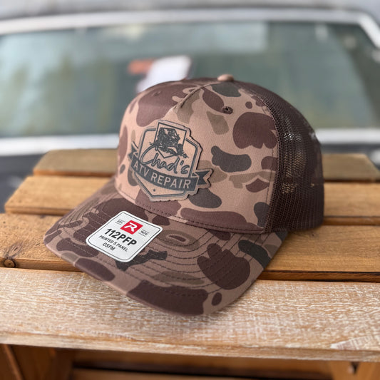 Bark Duck Camo Chad’s ATV Repair 5 Panel Hat